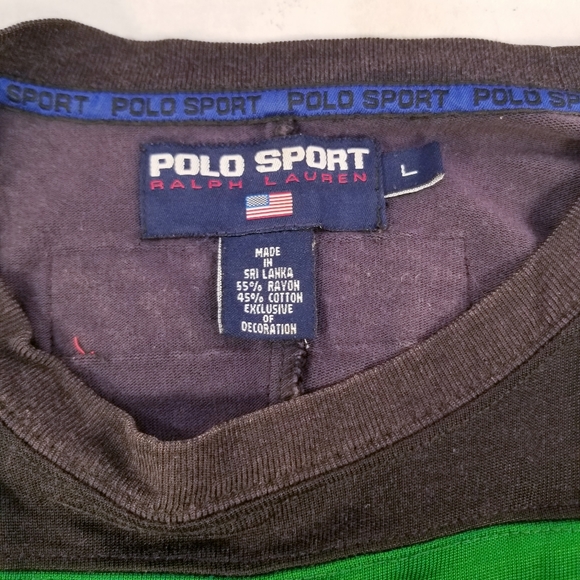 Polo sport ralph lauren multicolor embroidered letters man large stadium crew - Picture 5 of 13